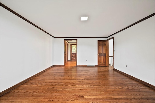 677 Harrogate Rd, Upper St Clair, PA 15241 - unfurnished bedroom featuring wood finished floors, baseboards, and crown molding