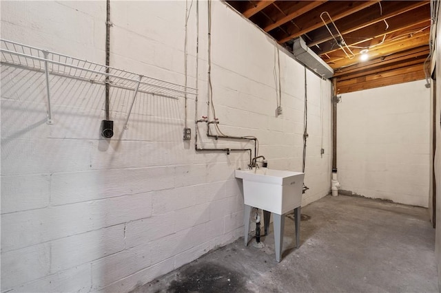 677 Harrogate Rd, Upper St Clair, PA 15241 - basement featuring concrete block wall