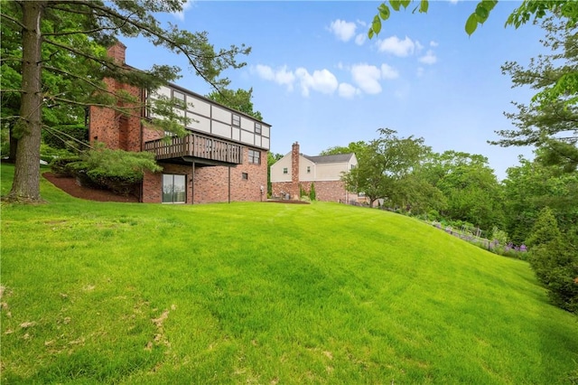 677 Harrogate Rd, Upper St Clair, PA 15241 - view of green lawn featuring a deck