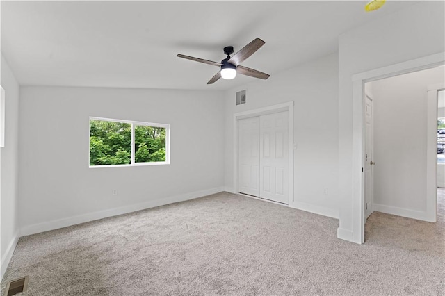 23 Saint Thomas St, South Side, PA 15203 - unfurnished bedroom featuring carpet floors, a closet, baseboards, ceiling fan, and lofted ceiling
