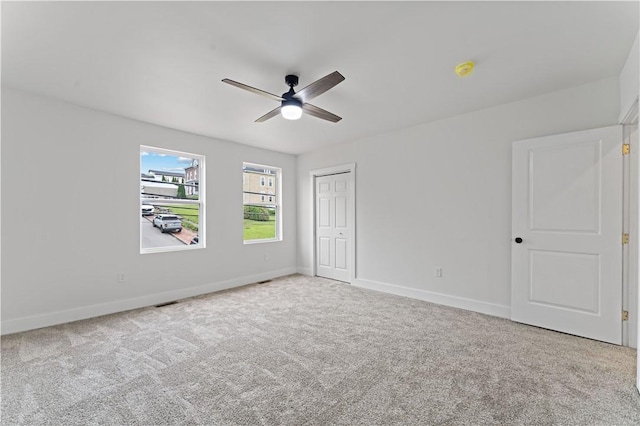 23 Saint Thomas St, South Side, PA 15203 - unfurnished bedroom featuring carpet flooring, baseboards, a closet, and a ceiling fan