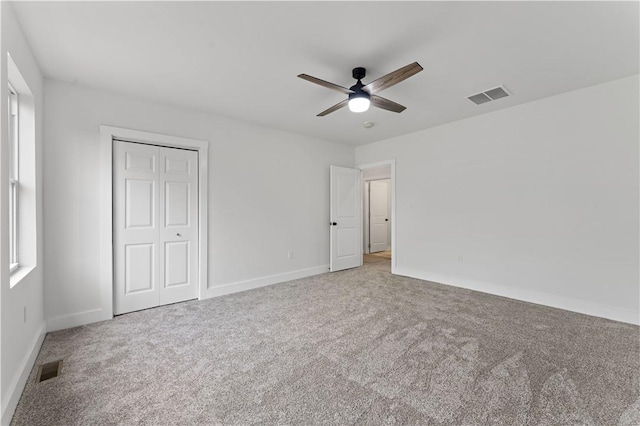 23 Saint Thomas St, South Side, PA 15203 - unfurnished bedroom featuring carpet flooring, baseboards, a closet, and ceiling fan