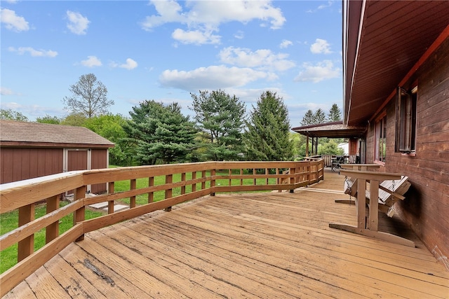 view of wooden deck