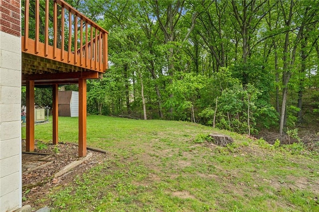 161 Reaghard Dr, West Deer, PA 15024 - view of grassy yard featuring a wooden deck