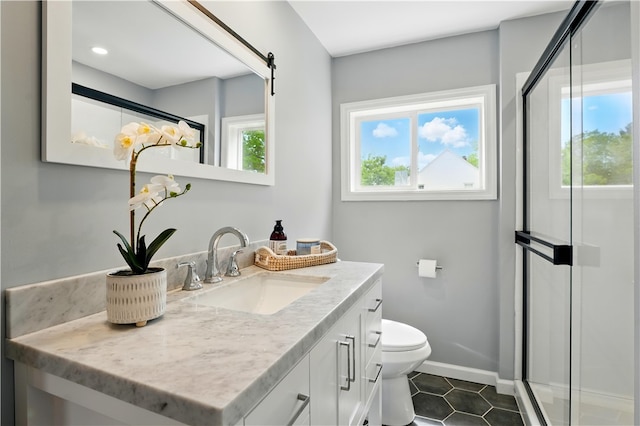 1702 Carlisle St, New Castle/2Nd, PA 16105 - full bath featuring vanity, tile patterned floors, a stall shower, and toilet