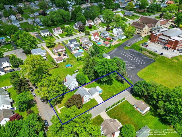 1702 Carlisle St, New Castle/2Nd, PA 16105 - aerial view of residential area with property parcel outlined