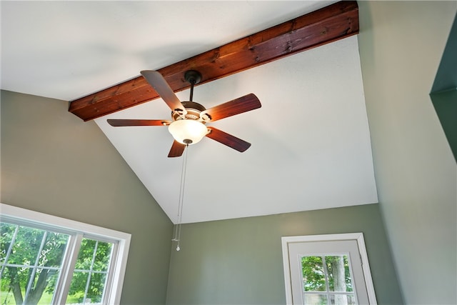 1702 Carlisle St, New Castle/2Nd, PA 16105 - detailed view of beam ceiling and a ceiling fan