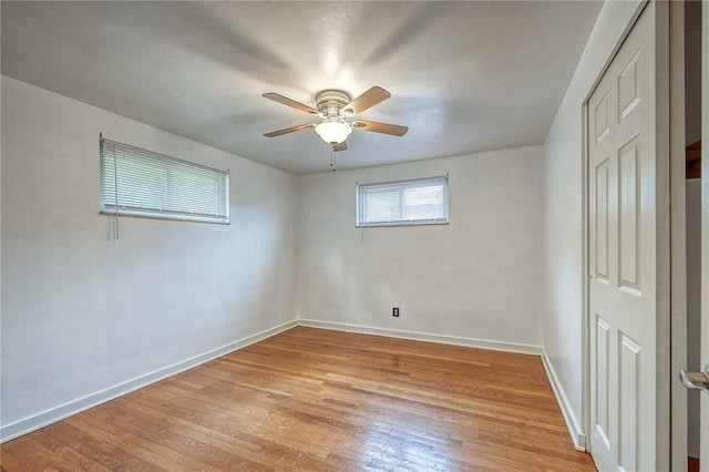 815 Londonderry Dr, Castle Shannon, PA 15234 - unfurnished room with light wood-style flooring, a ceiling fan, and baseboards