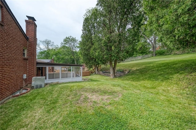 815 Londonderry Dr, Castle Shannon, PA 15234 - view of yard with a sunroom and central AC