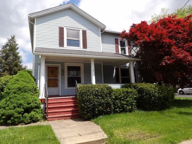 view of front of home featuring a porch