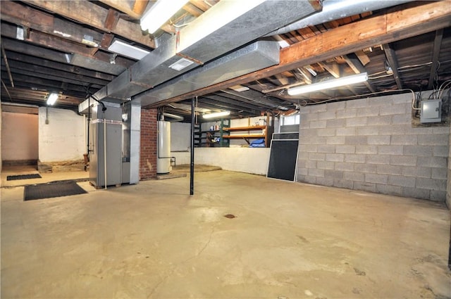 24 N St, Smith, PA 15004 - unfinished below grade area with water heater, heating unit, and electric panel