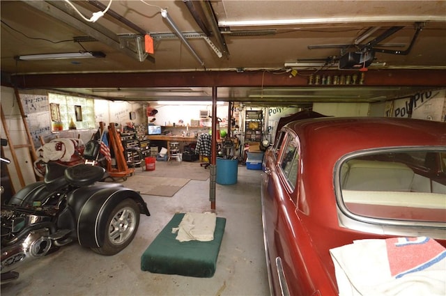 43 Bellevue Ave, West View, PA 15229 - garage featuring a workshop area and a garage door opener