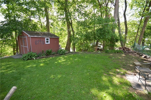 43 Bellevue Ave, West View, PA 15229 - view of grassy yard featuring a storage unit and an outbuilding