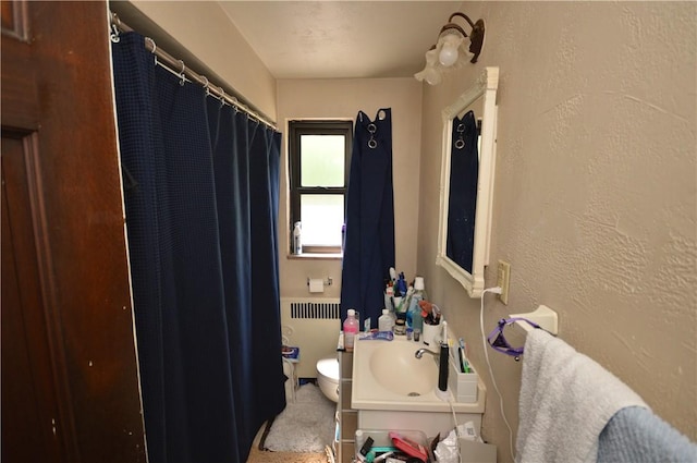 43 Bellevue Ave, West View, PA 15229 - full bath with a sink, toilet, and a shower with shower curtain