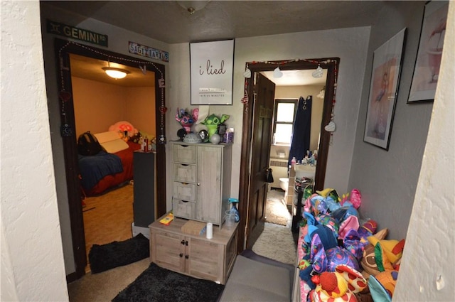 43 Bellevue Ave, West View, PA 15229 - corridor with carpet and radiator heating unit