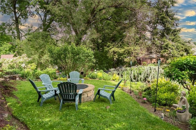 218 Barth Ave, Mt Lebanon, PA 15228 - view of green lawn with an outdoor fire pit