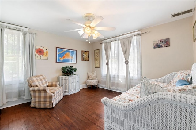 800 4th St, Beaver, PA 15009 - bedroom featuring hardwood / wood-style flooring and ceiling fan