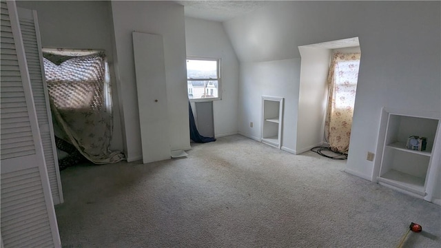 315 Lowell St, East Liberty, PA 15206 - additional living space featuring lofted ceiling, carpet, and baseboards