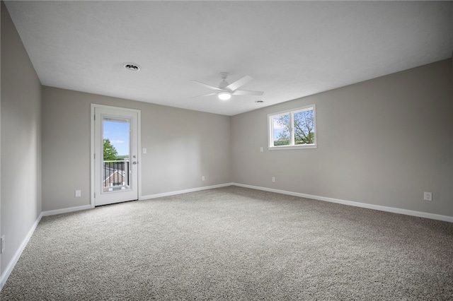 44 Heritage Hills Rd, South Union Twp, PA 15401 - unfurnished room with carpet floors, a ceiling fan, and baseboards