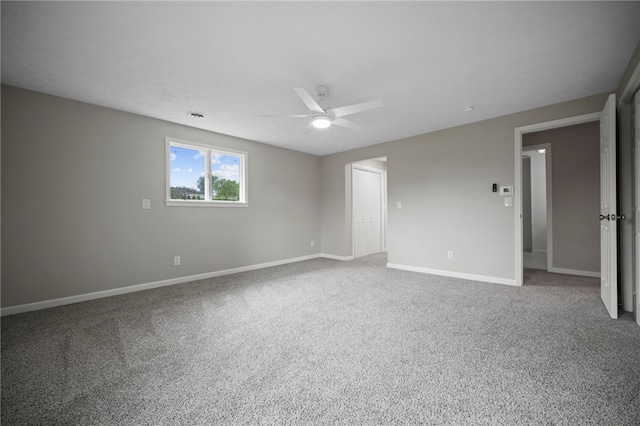 44 Heritage Hills Rd, South Union Twp, PA 15401 - unfurnished bedroom with baseboards, carpet, and a ceiling fan
