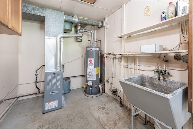1028 Woodland Ave, Port Vue, PA 15133 - utility room with gas water heater and a sink