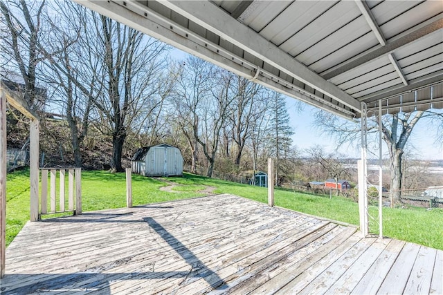 1028 Woodland Ave, Port Vue, PA 15133 - wooden deck with a shed and an outbuilding