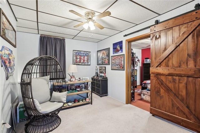 199 Latimer Ave, North Strabane, PA 15363 - bedroom featuring a barn door and carpet floors