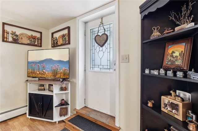 199 Latimer Ave, North Strabane, PA 15363 - entrance foyer featuring a baseboard radiator and wood finished floors