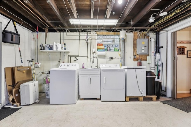 199 Latimer Ave, North Strabane, PA 15363 - laundry room with independent washer and dryer and electric panel