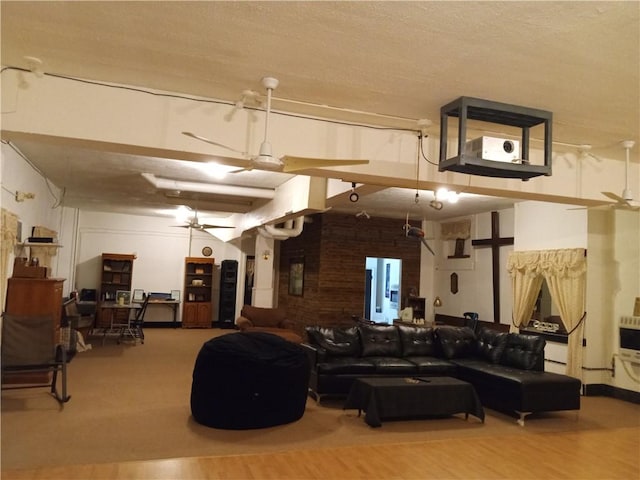81 Allen St, Allentown, PA 15210 - living area featuring a ceiling fan and wood finished floors