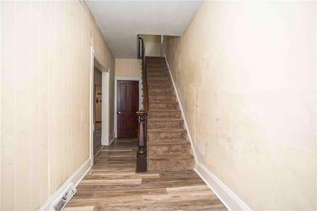 969 Water St, Indiana Boro, PA 15701 - staircase featuring wood finished floors and baseboards
