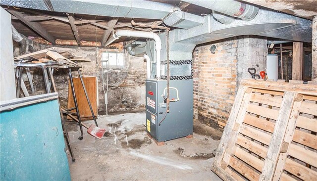 969 Water St, Indiana Boro, PA 15701 - basement featuring gas water heater and heating unit