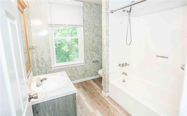 969 Water St, Indiana Boro, PA 15701 - bathroom with wood finished floors, toilet, plenty of natural light, and vanity