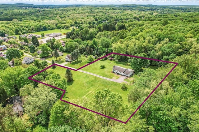 35 Kenmore Rd, West Salem Twp, PA 16125 - aerial overview of property's location with a forest and property boundaries highlighted