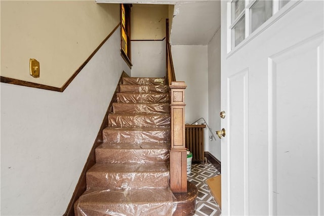 view of stairway