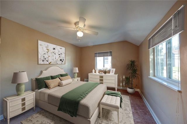110 Orin St, Penn Hills, PA 15235 - bedroom featuring carpet floors, baseboards, a ceiling fan, and lofted ceiling