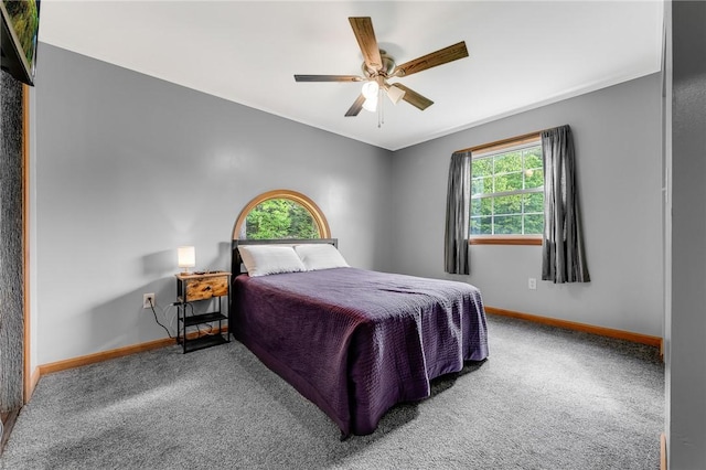 431 Mount Morris Rd, Kirby/Mtmorris, PA 15349 - carpeted bedroom with multiple windows, baseboards, and a ceiling fan