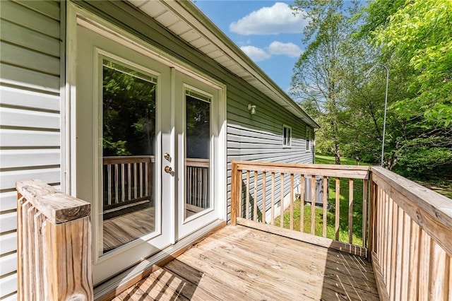 431 Mount Morris Rd, Kirby/Mtmorris, PA 15349 - wooden deck featuring french doors