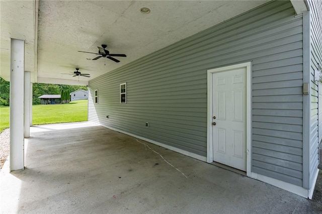 431 Mount Morris Rd, Kirby/Mtmorris, PA 15349 - view of patio / terrace featuring a ceiling fan