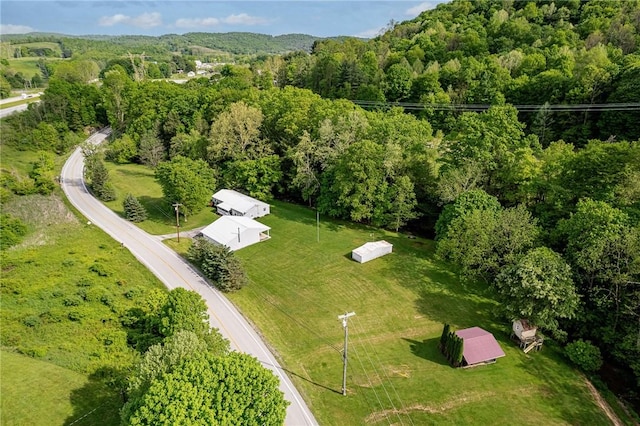 431 Mount Morris Rd, Kirby/Mtmorris, PA 15349 - aerial view of property and surrounding area featuring a heavily wooded area