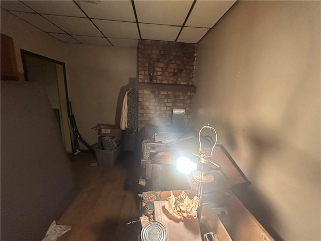 831 Forest Ave, West Homestead, PA 15120 - living area with a paneled ceiling and wood finished floors