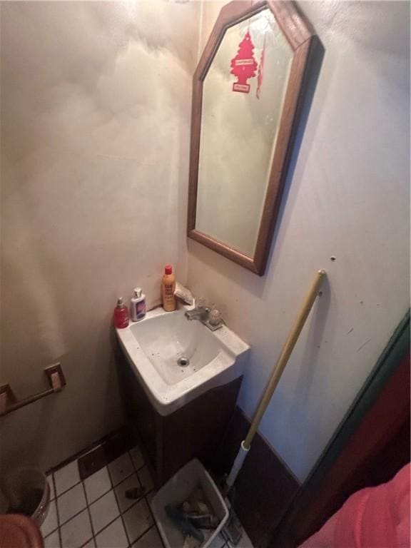 831 Forest Ave, West Homestead, PA 15120 - half bath featuring vanity and tile patterned flooring