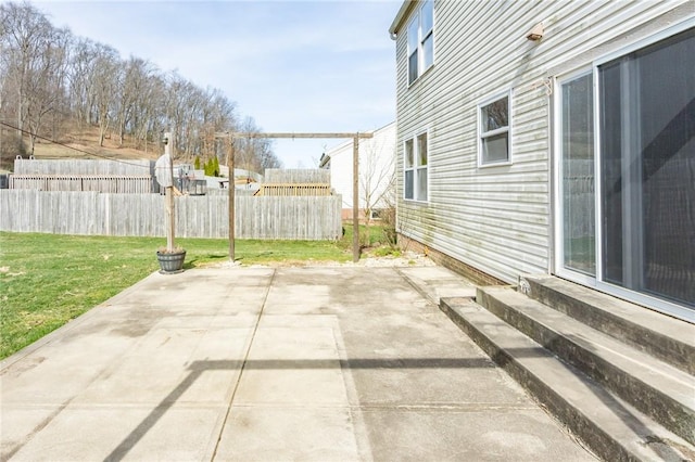 view of patio / terrace featuring entry steps