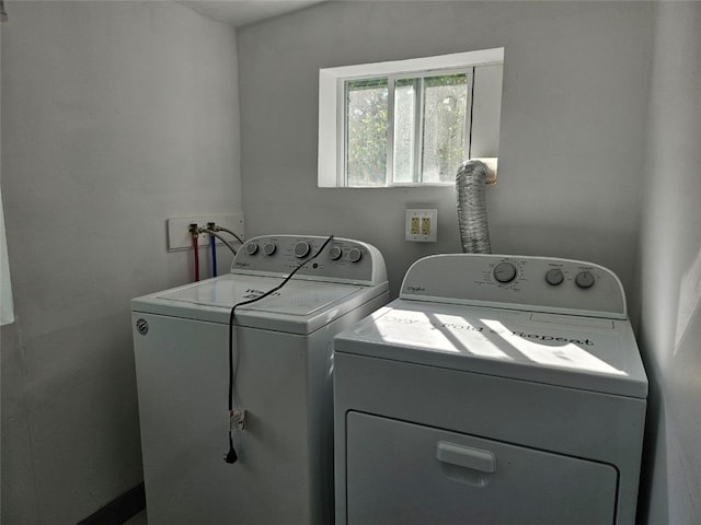 laundry room featuring washer and dryer