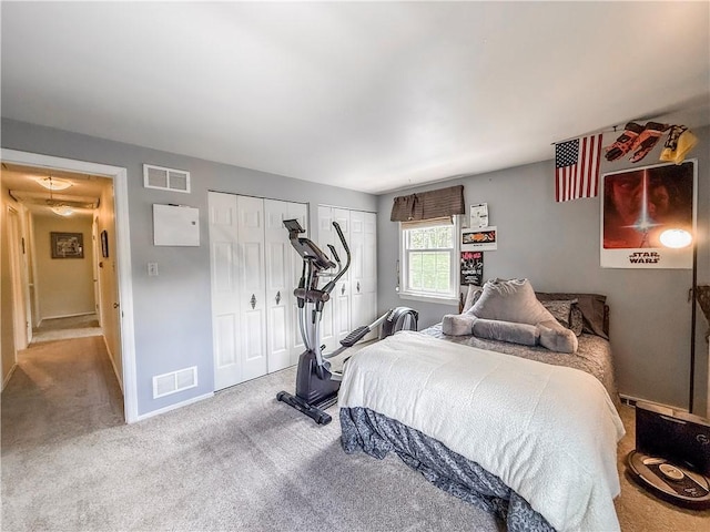2388 Mill Grove Rd, Upper St Clair, PA 15241 - carpeted bedroom featuring two closets and baseboards