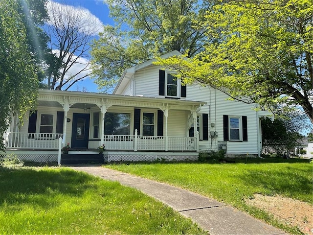 218 S Mercer, Linesville Boro, PA 16424 - view of front of property with a porch and a front lawn