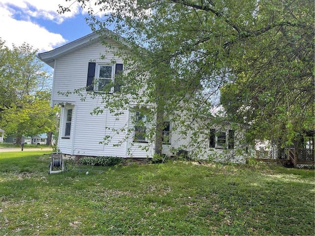 218 S Mercer, Linesville Boro, PA 16424 - back of property with a lawn