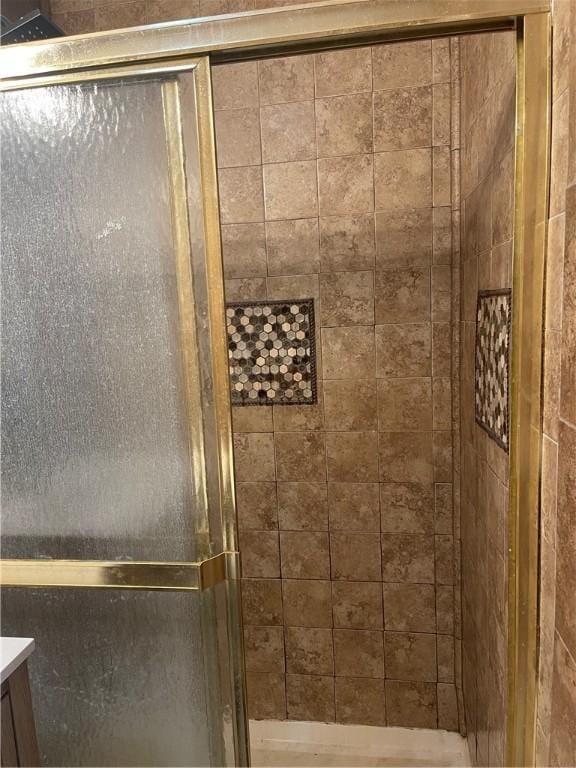 218 S Mercer, Linesville Boro, PA 16424 - bathroom featuring a shower stall and vanity