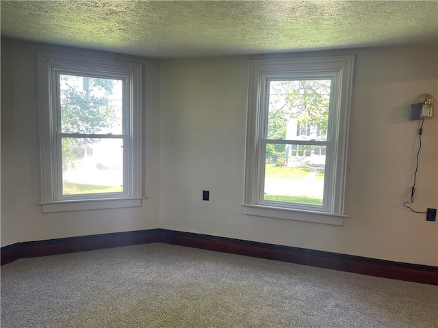 218 S Mercer, Linesville Boro, PA 16424 - carpeted empty room with plenty of natural light, a textured ceiling, and baseboards