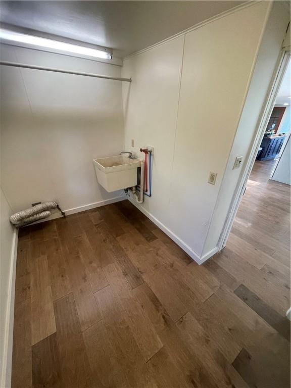 218 S Mercer, Linesville Boro, PA 16424 - washroom featuring wood finished floors and baseboards